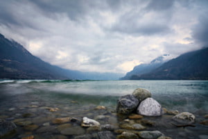 Regenwolken am Brienzersee