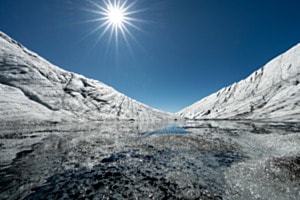 Schwindende Eiswelt (Aletschgletscher)