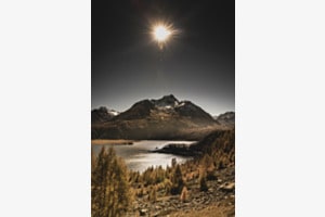 Sonne über dem Silsersee