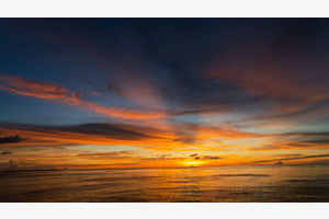 Wolken über dem Indischen Ozean
