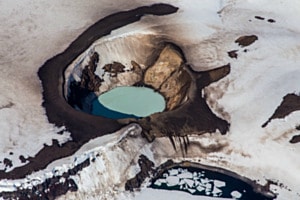 Viti Kratersee, Askia, Island (Luftaufnahme aus Cessna)