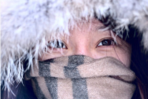 Freezing eye smile
