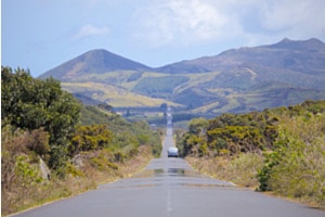 Landschaftsstrasse auf Insel