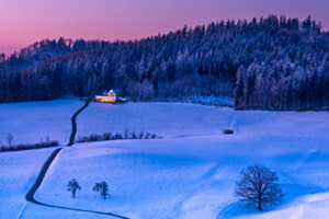 Abenddämmerung auf dem Albis