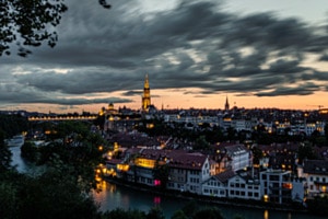 Bern nach dem Sonnenuntergang Bern nach dem Sonnenuntergang