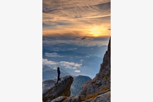 Couché de soleil alpin