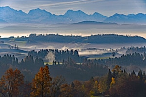 Weitsicht über den Herbst