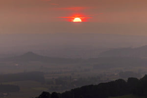 Rauchiger Sonnenuntergang 