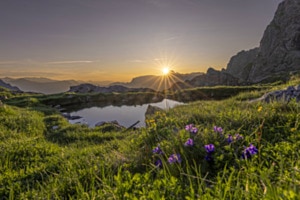 Sonnenuntergang in der Glecksteinhüte 