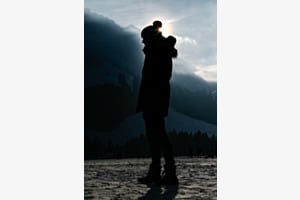 silhouette im Sonnenuntergang