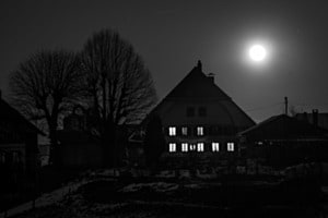 Vollmond über dem Heimetli