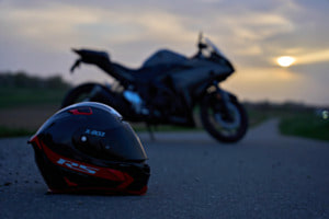 Motorrad im Sonnenuntergang