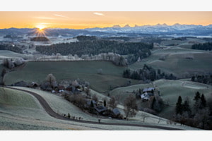 Frostige morgendliche Stimmung Emmental