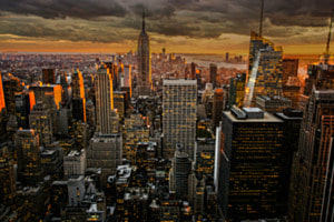 Sonnenuntergang über dem Big Apple
