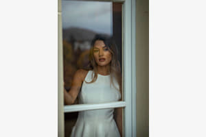 dreamy look out of the window