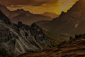 Sonnenuntergang auf den Dolomiten