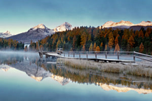 Stazersee beim Sonnenaufgang