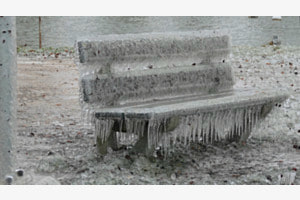 Banc gelé
