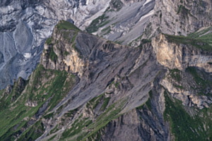 Blick vom Schildhorn in die Tiefe