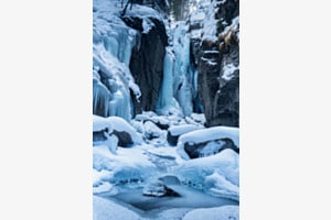Winterkälte in der Schlucht