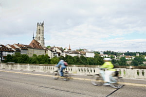 Fribourg mit dem Fahrrad