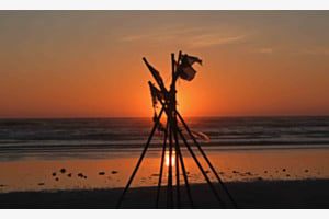 Sonnenuntergang am Fanö-Strand