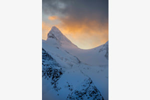 Crast Agüzza im Abendlicht