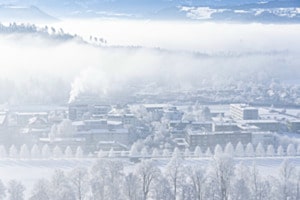 Nebel über dem Aaretal