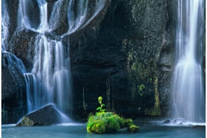 Standing alone, Iceland