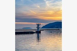 Coucher de soleil sur le lac de Bienne