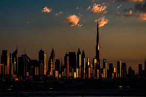 Die letzten Sonnenstrahlen in Dubai