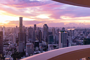 Sonnenaufgang in Bangkok