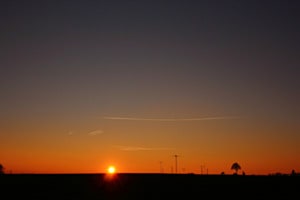 Ritt bei Sonnenuntergang