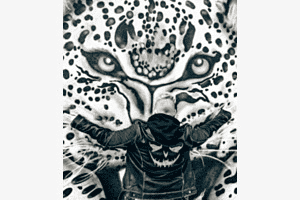 Gemustertes Tigerlächeln 