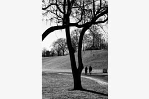 Fußgänger im Park