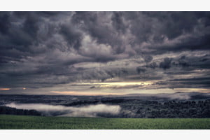 wird Regen geben 