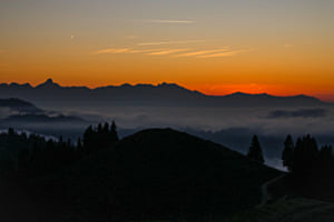 Sonnenuntergang im Herbst