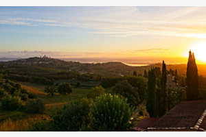Sonnenaufgang San Gimignano Toskana