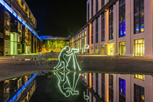 Fotograf mit Licht gemalt