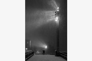 Nächtlicher Schneefall