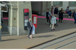 Warten aufs Tram