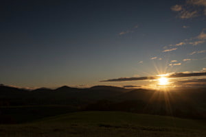 coucher de soleil direction Moléson Jura