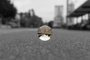 Lensball on the street