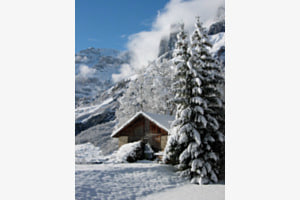 Chalet im Winter