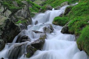 Cascade au col de furka sous le Belvedere 