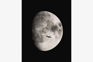 Munich-Lisbon past the moon