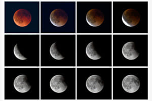 Mondfinsternis 07.09.2025 - Vom Blutmond bis zum Ende