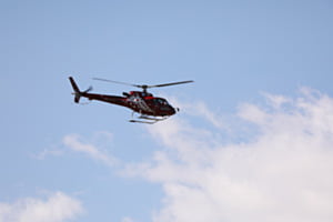 Der Blick aus dem Hubschrauber