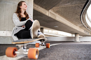 Skateboarderin