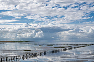 Wolken bei Ebbe